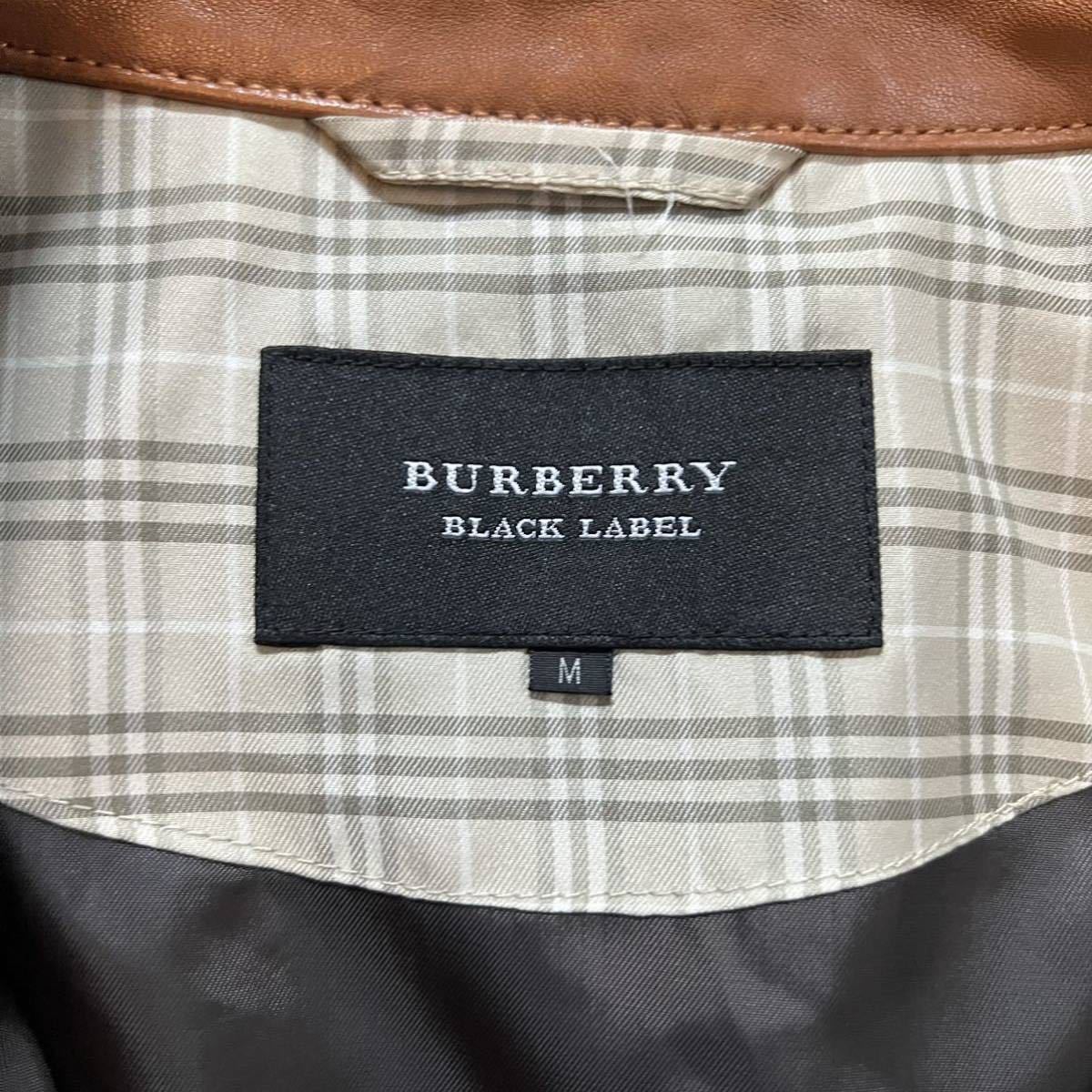 バーバリーブラックレーベル BLACK LABEL ○BURBERRY 美品⁄羊革 