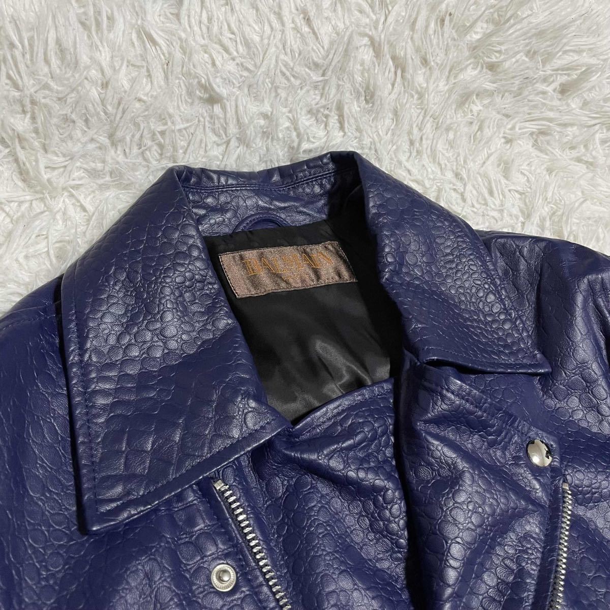 定価85万☆未使用級☆幻の一点物☆バルマン/BALMAIN クロコダイル型