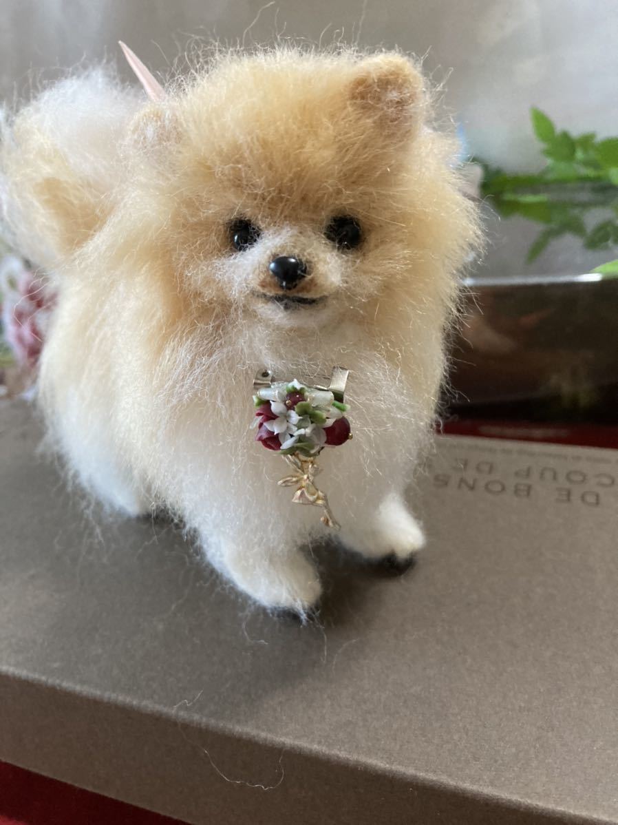 羊毛フェルト ポメラニアン 犬 リアル再現 羊毛フェルト｜愛犬
