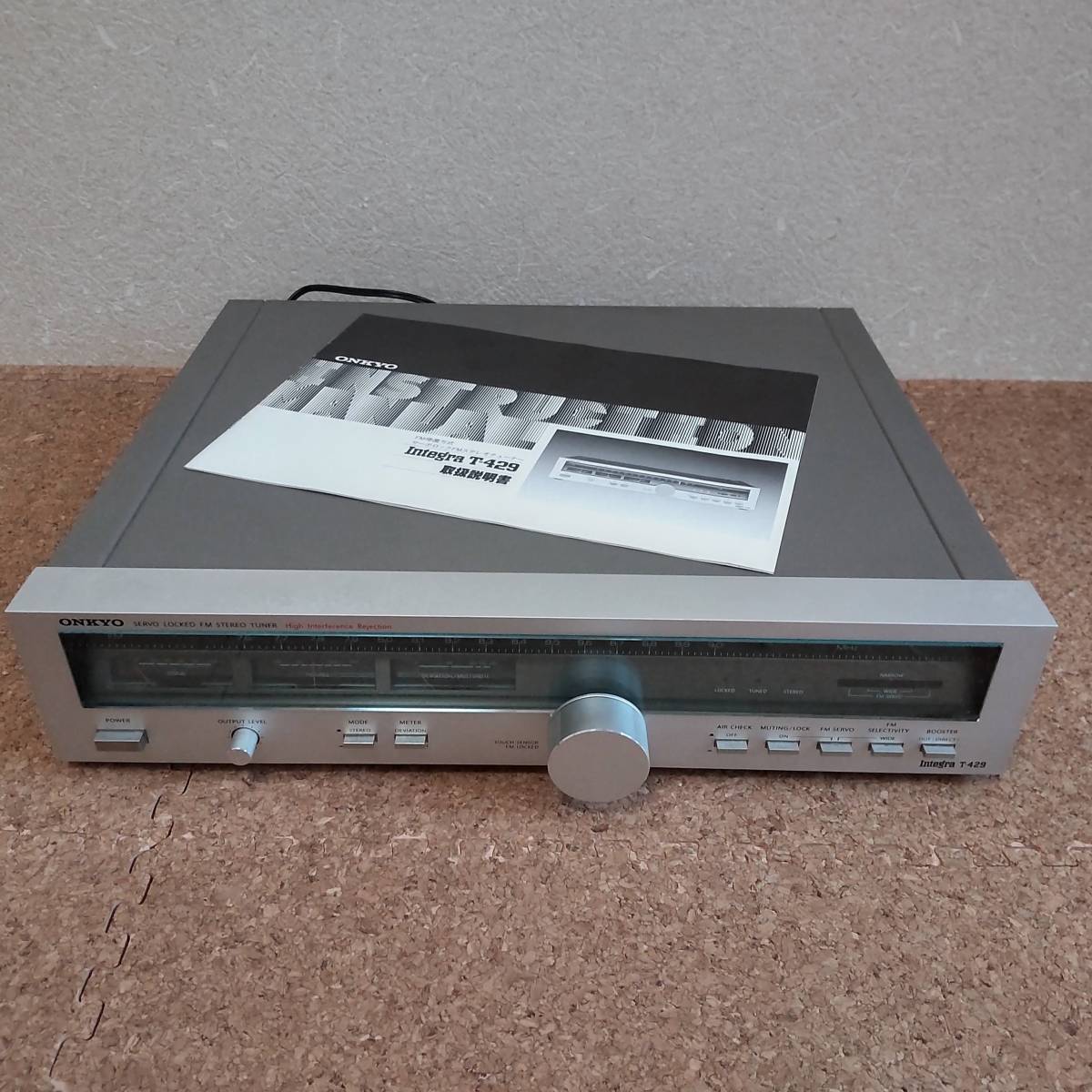 伍|オンキョー[ONKYO] Integra T-429 FMステレオチューナー 説明書付