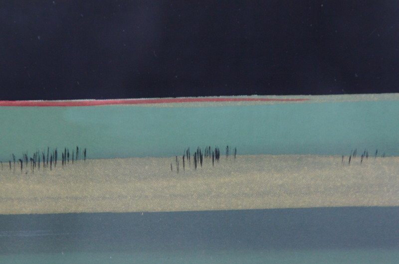 絵画 日本画 真作田中芳園 赤富士 真筆証明書付 - メルカリ