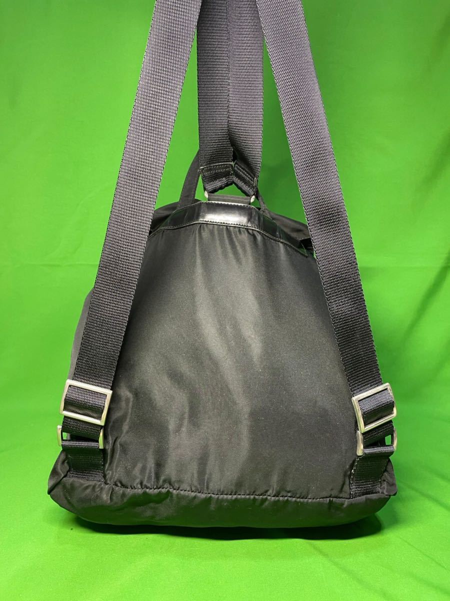 美品 PRADA テスート ナイロンリュック 定番 ダブルポケット バック