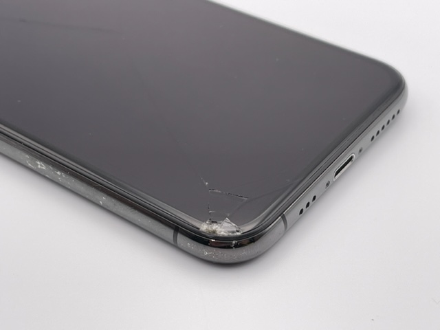 iPhoneX 64GB スペースグレイ SIMロック解除済み　背面割れ 中古品 ジャンク品扱い 画面割れ 背面割れ Apple アップル iPhone X
