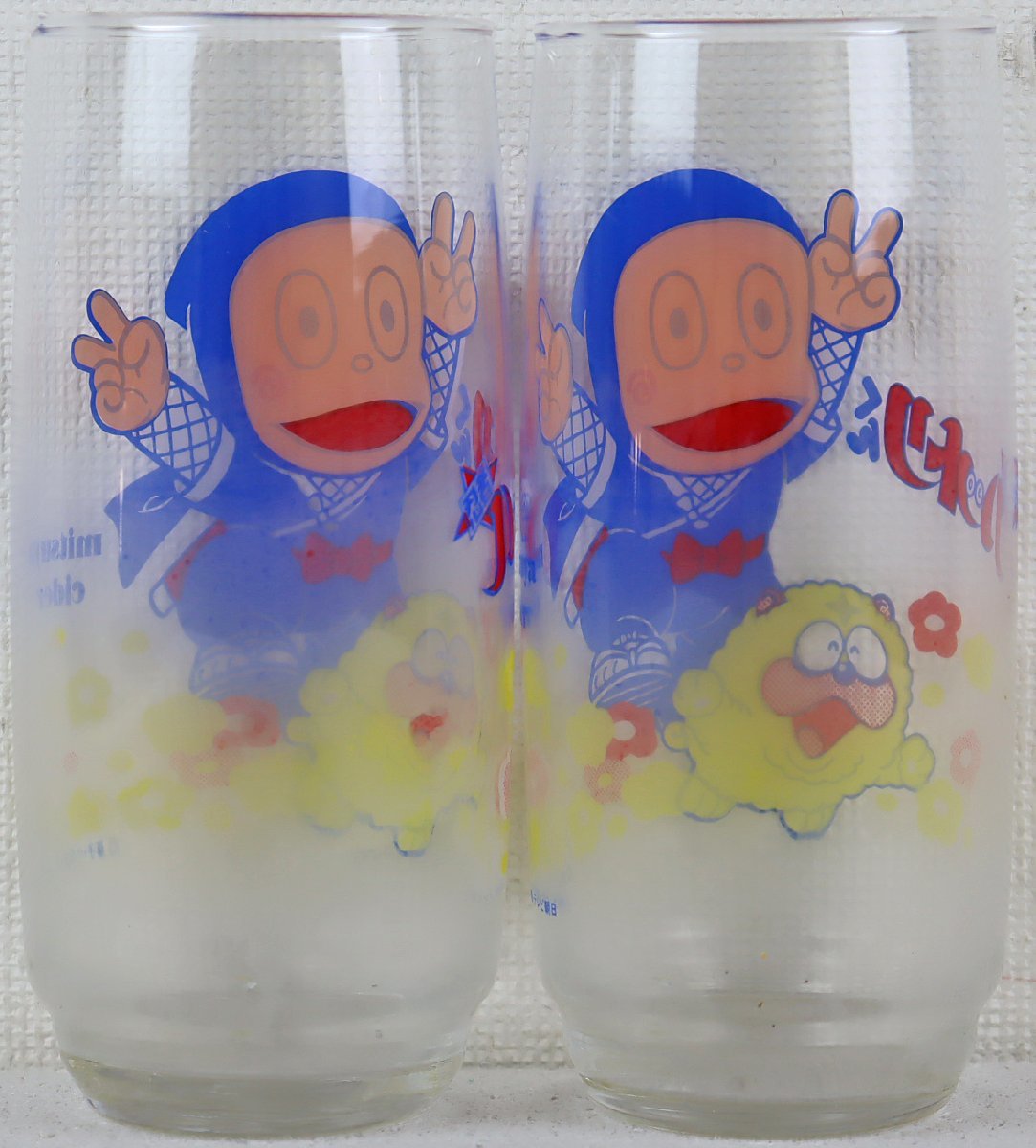 S◎中古品◎食器『Dr.スランプアラレちゃん&忍者ハットリくん グラス 3 