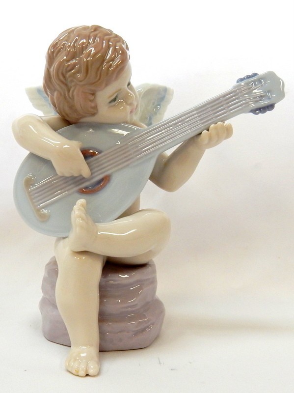 1円スタート フィギュリン LLADRO リヤドロ #6629 【天使のメロディ