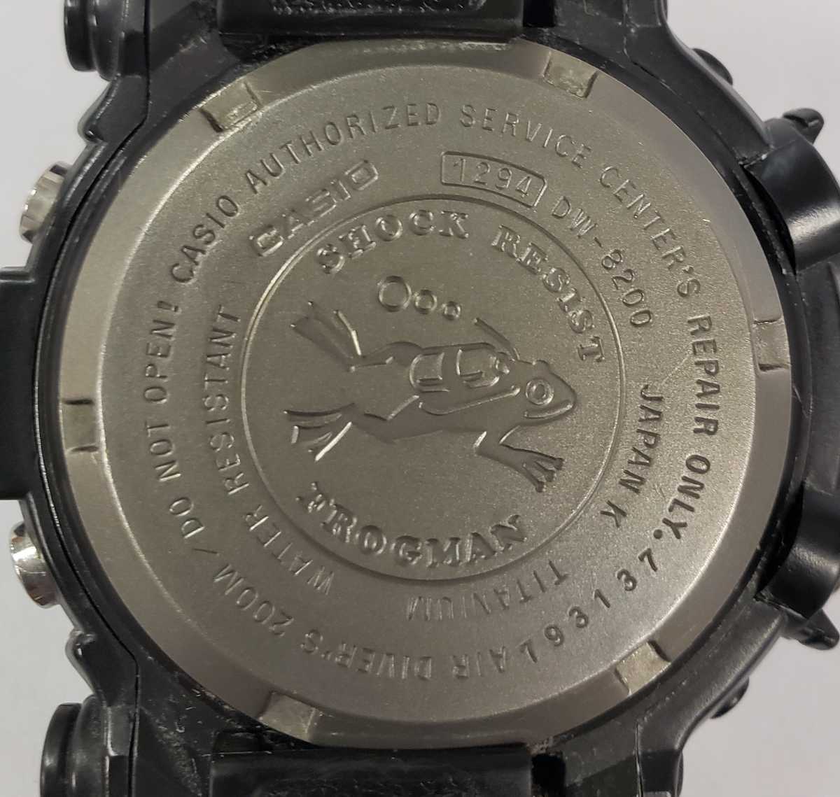 G SHOCK Gショック メンインブラック フロッグマン DW-8200Z-1T リアル 