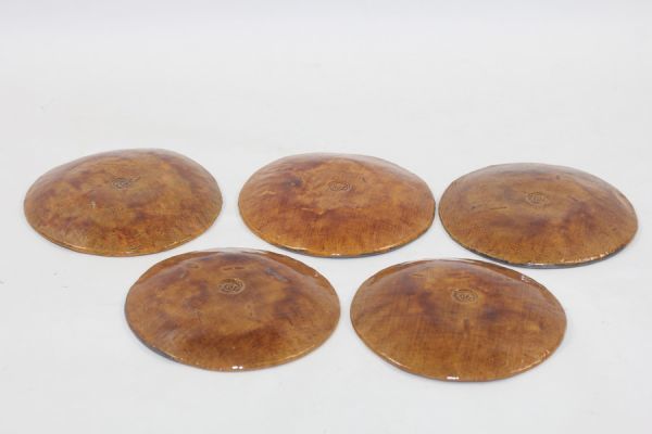 大樋焼 大樋長左衛門 片身変青海盆皿 茶道具 食器 銘々皿 皿揃い 菓子