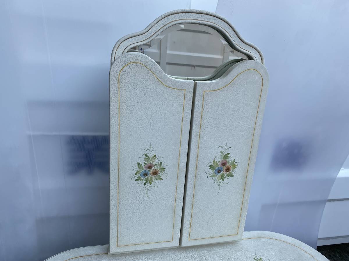 ◇ドレッサー 三面鏡 レトロ アンティーク 椅子もあります◇ 14一面