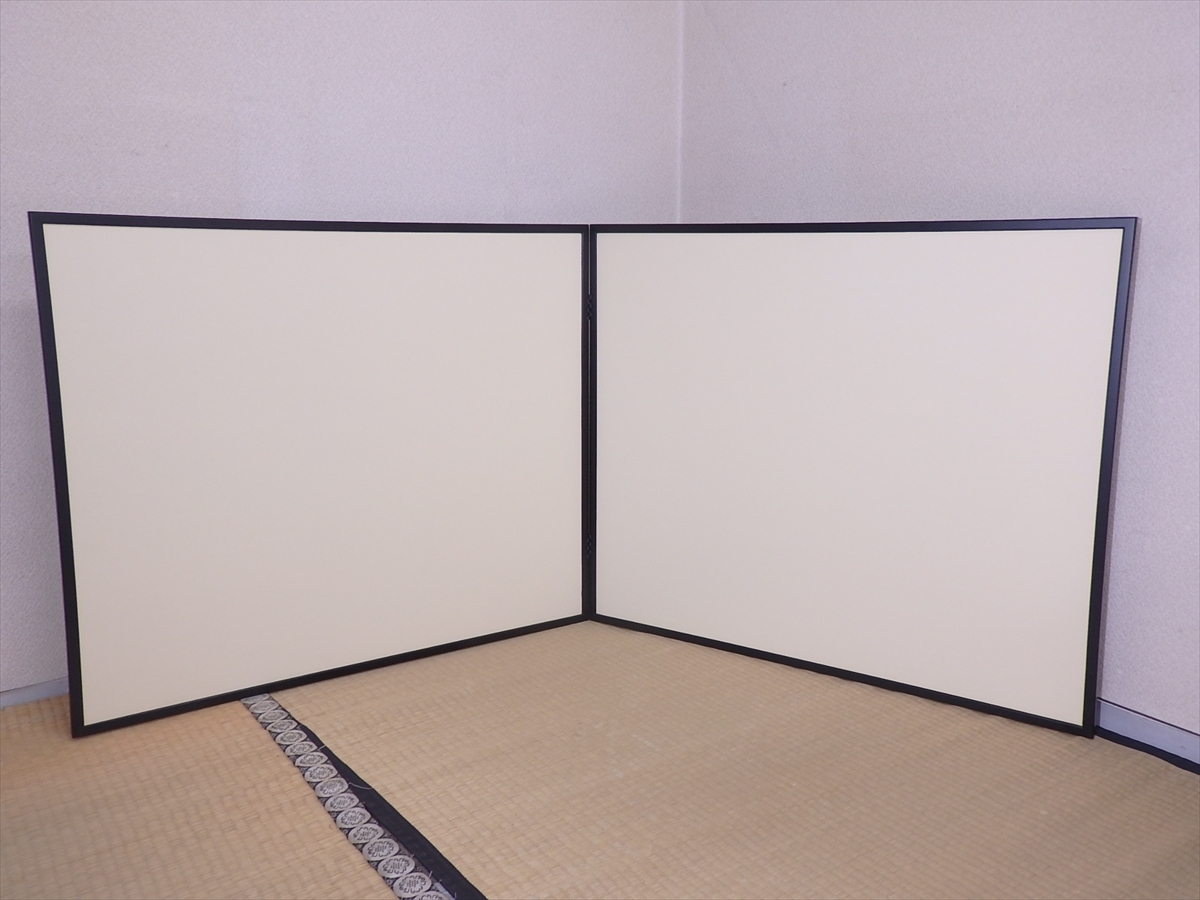 利休梅×無地 鳥ノ子【風炉先屏風 紙箱入り】両面使用可！サイズ：幅