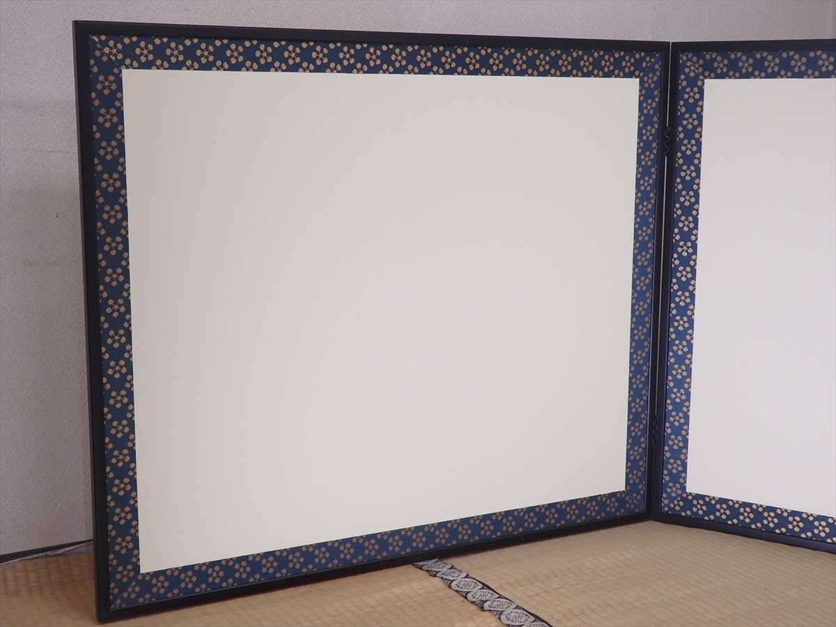 利休梅×無地 鳥ノ子【風炉先屏風 紙箱入り】両面使用可！サイズ：幅