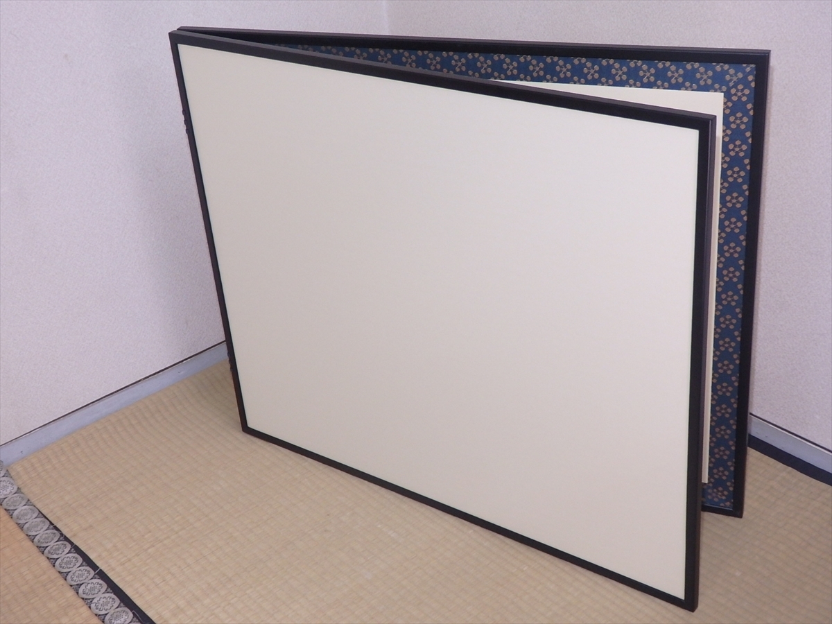 利休梅×無地 鳥ノ子【風炉先屏風 紙箱入り】両面使用可！サイズ：幅