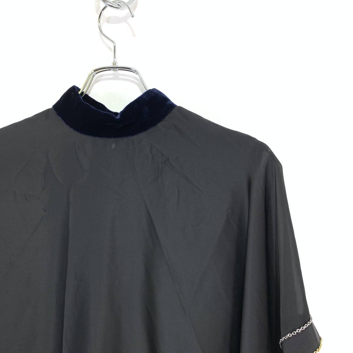 未使用級 Sacai サカイ 20AW レイヤード プリーツ ポンチョ ブラウス 2020AW sacai サカイ ポンチョ レイヤード プリーツ ブラウス シャツ
