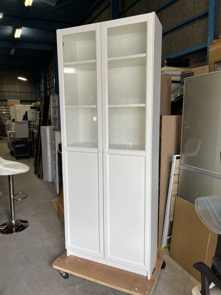 激安!! IKEA オクスベリ OXBERG 本棚 白家具 格安自社配送(要  