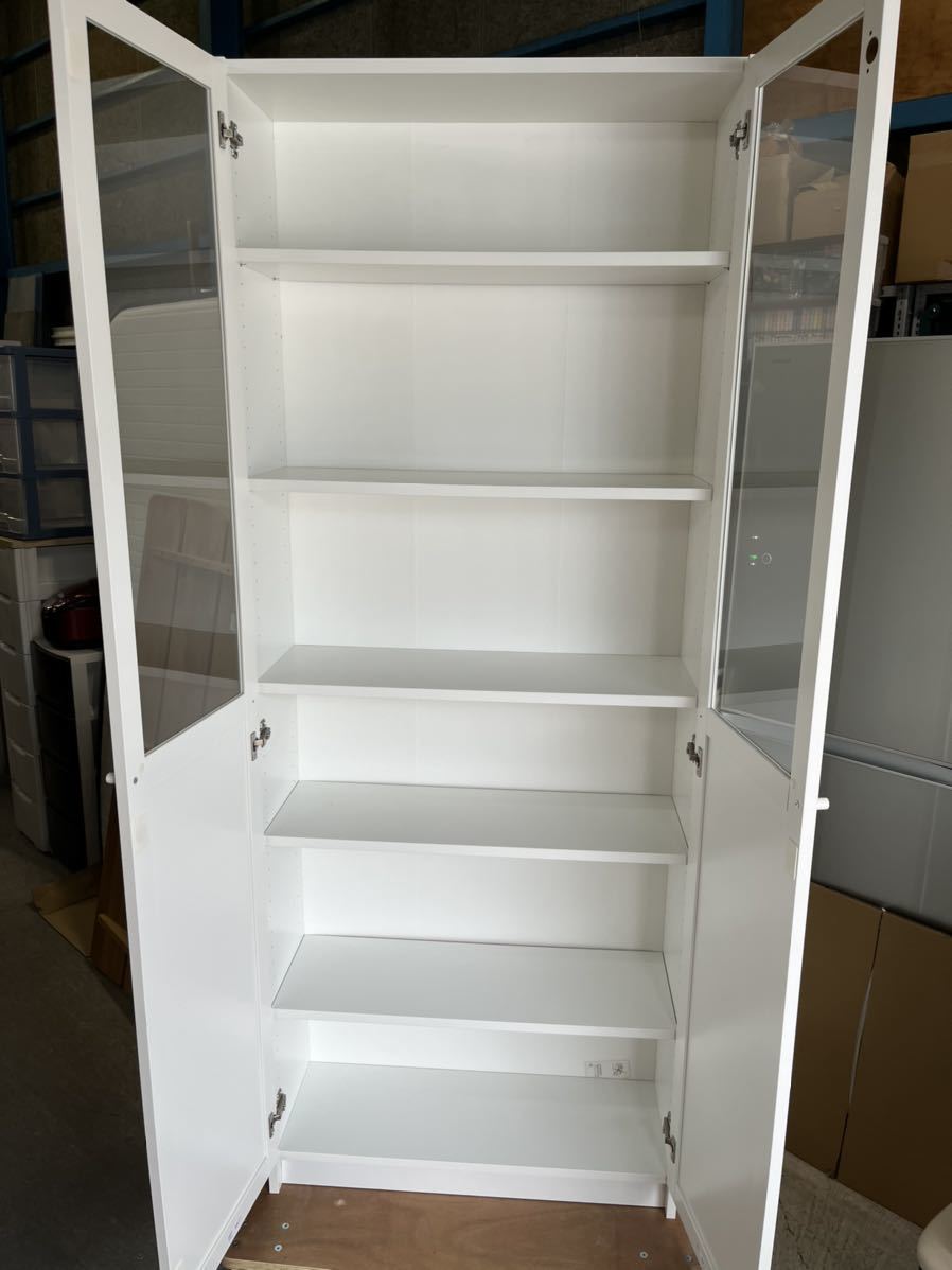 激安!! IKEA オクスベリ OXBERG 本棚 白家具 格安自社配送(要  