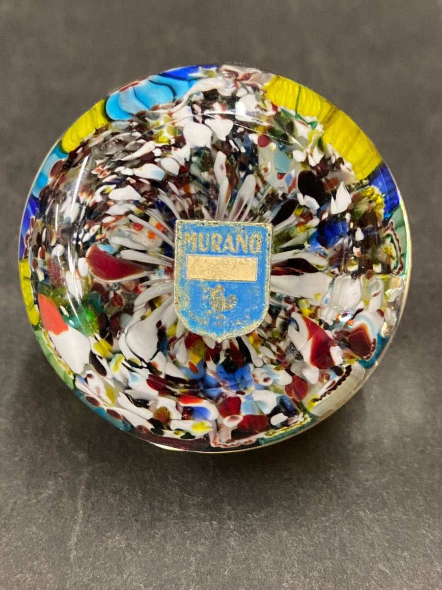 MURANO ムラノ ガラス ミルフィオリ ペーパーウェイト MADE IN ITALY
