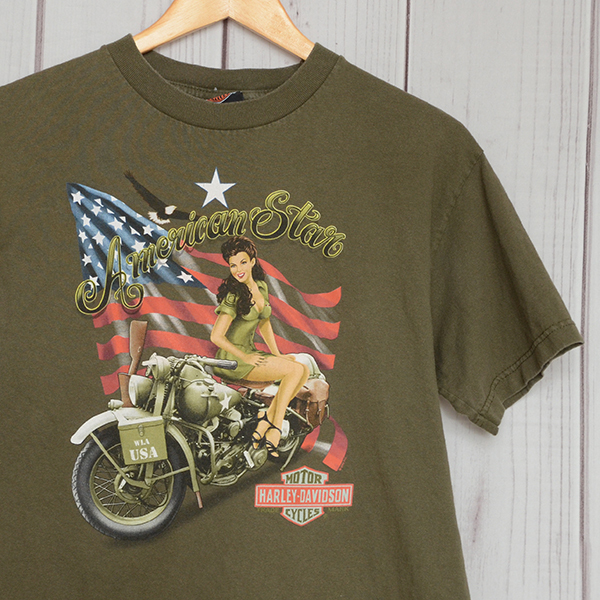 人気セール，お買い得 BT2273 ハーレーダビッドソン HARLEY DAVIDSON Tシャツ M 肩73 アーミー バイク メール便可 xq(ハーレーダビッドソン)｜売買されたオークション情報、yahooの商品情報をアーカイブ公開 - オークファン ハーレーダビッドソン