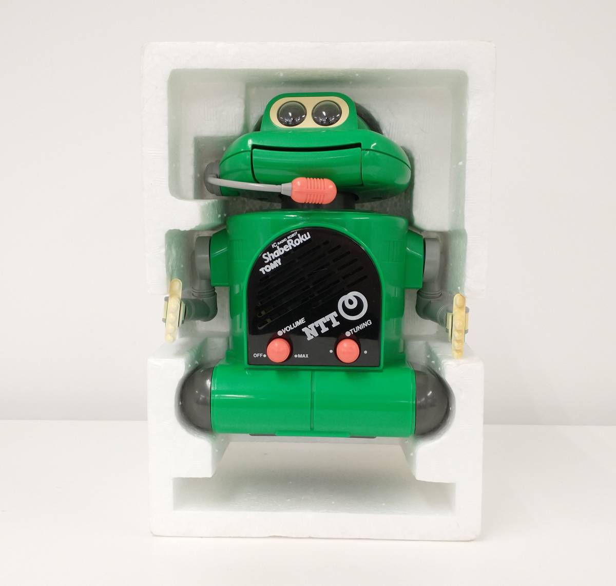 トミー おしゃべりラジオロボ しゃべろく　NTTコラボ　非売品　グリーン　緑 TOMY おしゃべりラジオロボ しゃべろく 緑 おしゃべりラジオロボ