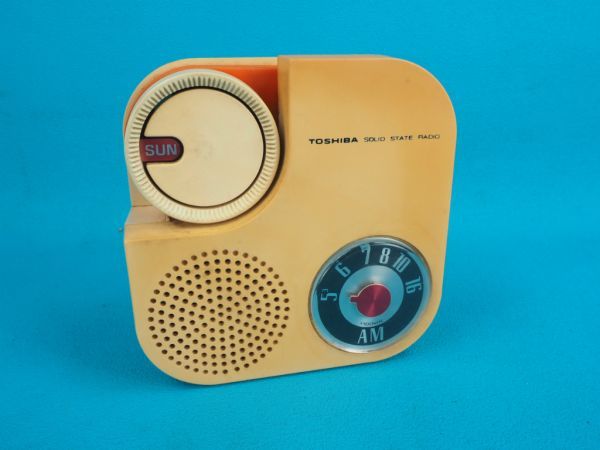 D3N220613 当時物 レトロ TOSHIBA 東芝 RP-13 カレンダー付 ラジオ