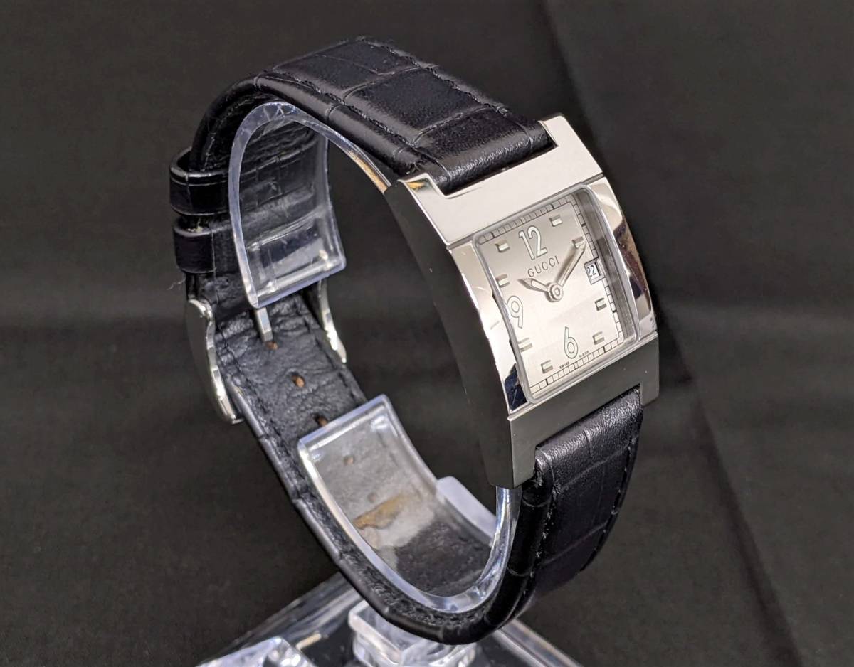 GUCCI 7700L デイト レディース時計 革ベルト GUCCI 7700L デイト レディース時計 革ベルト