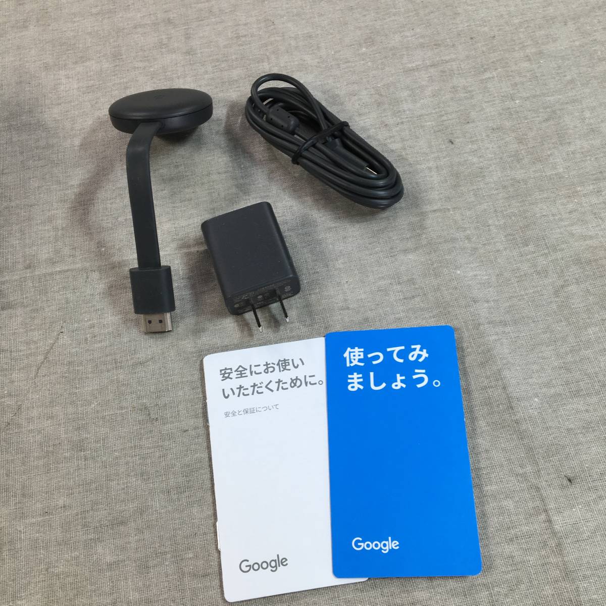現状品　Google Chromecast 正規品 第三世代 2K対応 チャコール GA00439-JP_2