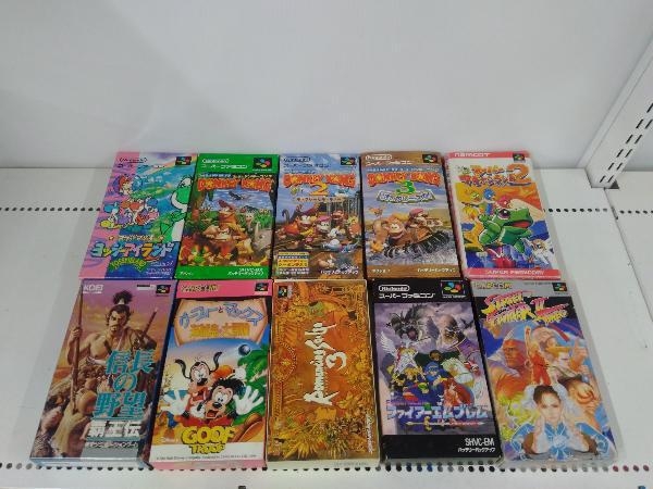 ジャンク スーパーファミコン 箱説付きソフト 40本セット ロマンシングサガ3 ファイアーエムブレム紋章の謎等 SFC SNES まとめ