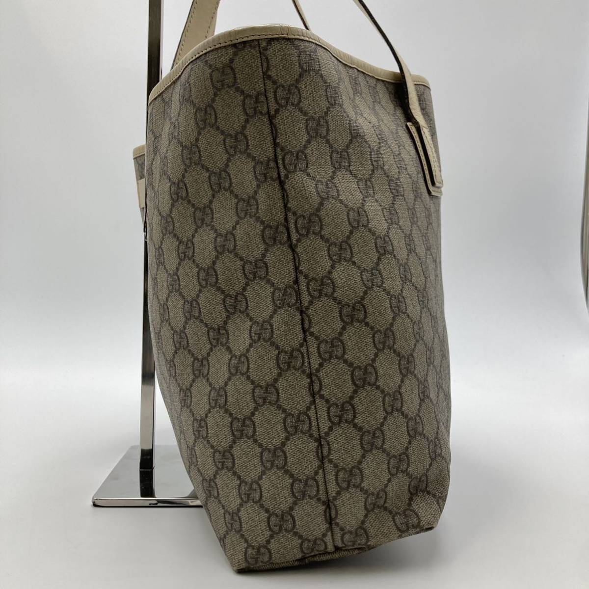 1円《美品》GUCCI グッチ GGスプリーム 大容量 トートバッグ ビジネス 