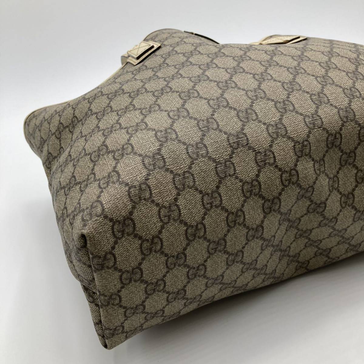 1円《美品》GUCCI グッチ GGスプリーム 大容量 トートバッグ ビジネス 