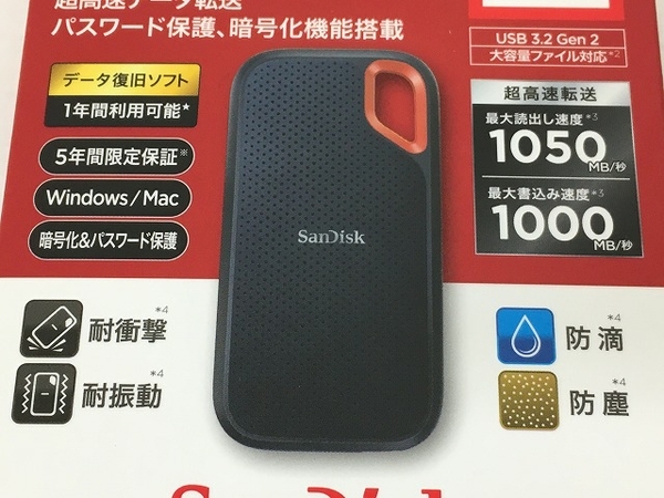 人気定番，人気 SanDisk Extreme SDSSDE61-4T00-J25 ポータブルSSD 4TB PC 周辺機器 T6574852(256GB～)｜売買されたオークション情報、yahooの商品情報をアーカイブ公開 - オークファン 256GB～