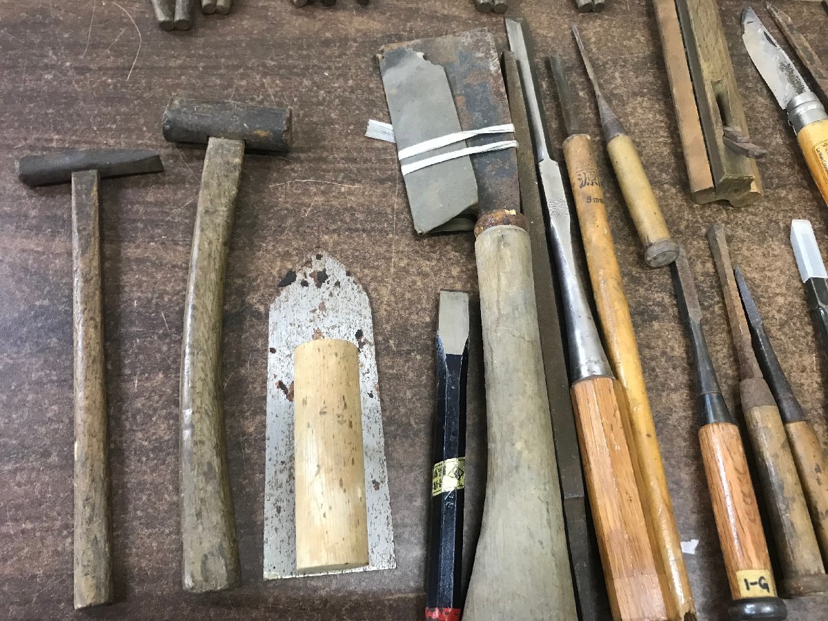 ☆中古品☆ 大工道具 まとめ 鑿 鉋 のこぎり 源 玄翁 鋏 千吉 吉光