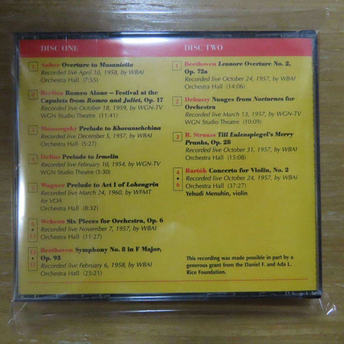 Symphony No. VOL 0 SYMPHONY - 41018799;2CDCHICAGO ARCHIVES THE