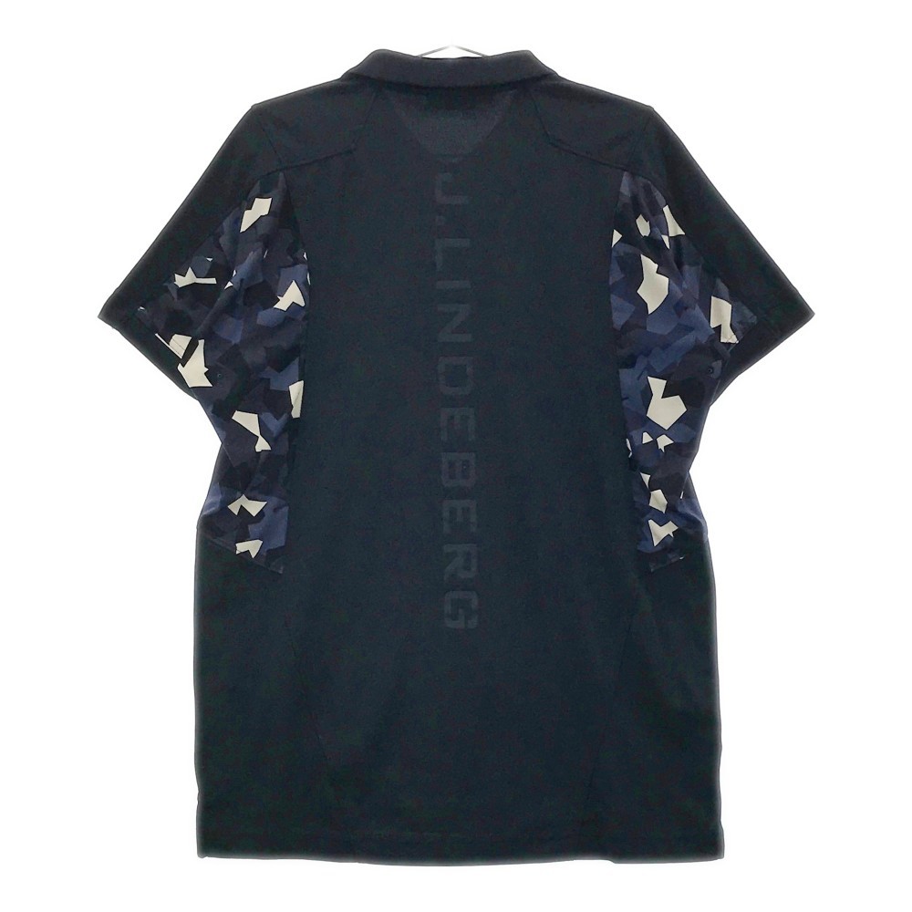 即決】J.LINDEBERG ジェイリンドバーグ 半袖ポロシャツ ネイビー系 L