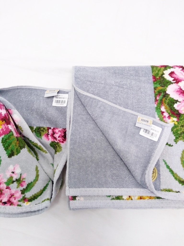 新品未使用 フェイラー バスタオル フェイスタオル セットで FEILER 花