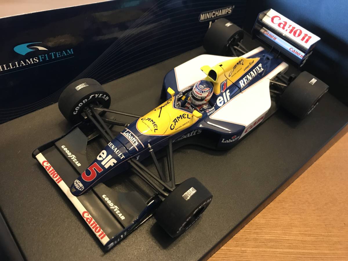 正規品，SALE 1/18 MINICHAMPS タバコ ウィリアムズ ルノー FW14 #5 N.マンセル フランスGP優勝 1991(レーシングカー)｜売買されたオークション情報、yahooの商品情報をアーカイブ公開 - オークファン レーシングカー