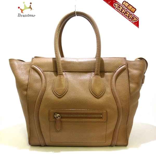  セリーヌ CELINE ハンドバッグ ラゲージミニショッパー レザー ライトブラウン バッグ(ハンドバッグ)｜売買されたオークション情報、yahooの商品情報をアーカイブ公開 - オークファン かばん、バッグ