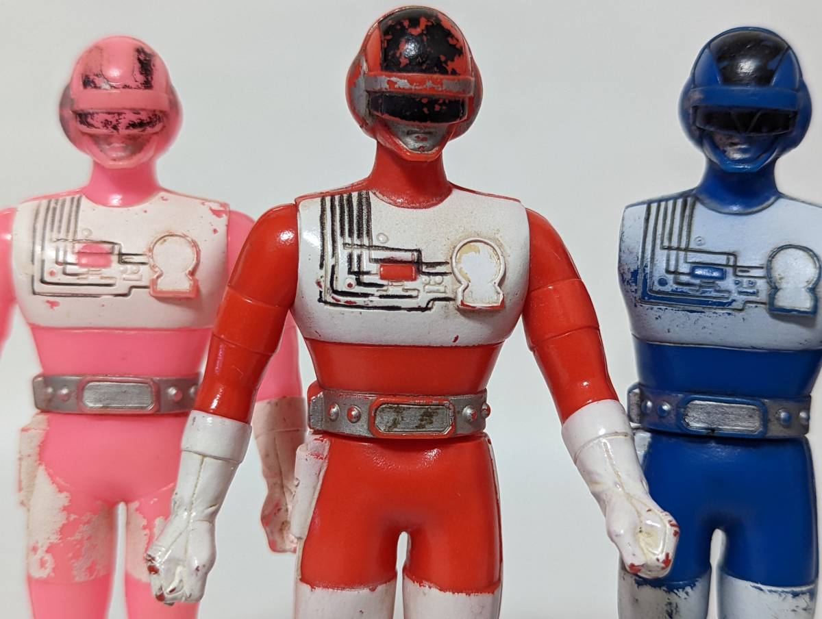 バンダイ 超電子バイオマン レッド1 グリーン2 ブルー3 ピンク5 