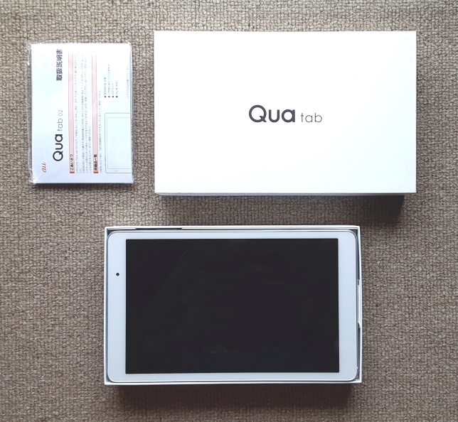 Qua tab 02(simロック解除済み） □□ au Qua tab 02 SIMロック解除済み(SIMフリー) 新品同様 □□