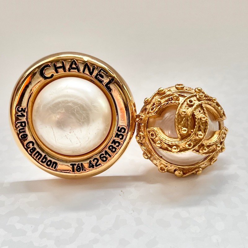 1円スタート 美品 シャネル CHANEL ココマーク パール イヤリング 片方ずつ 2点セット まとめ売り イヤリング ゴールド Y0751