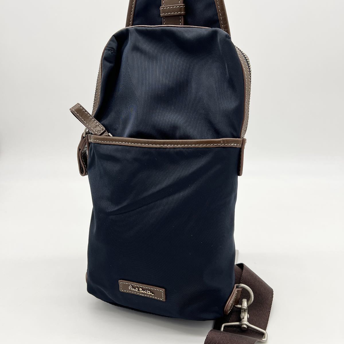 美品 ポールスミス ショルダーバッグ マルチストライプ ナイロン 