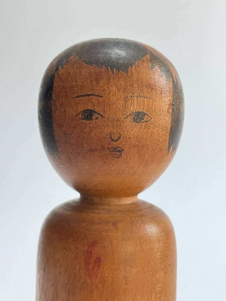戦前 伝統こけし 無銘 高さ18.5㎝ コレクター放出品 （T061） こけし