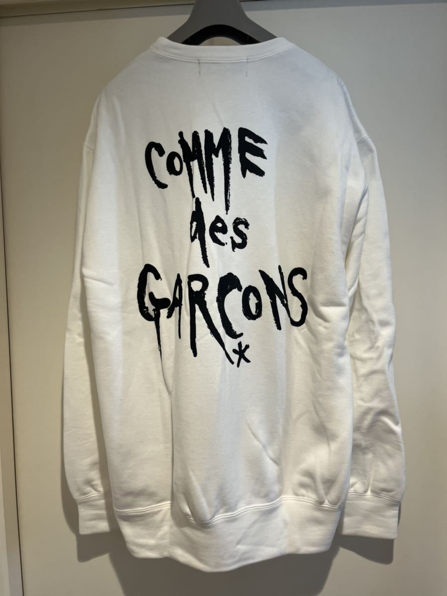 ブラックマーケットコムデギャルソン chic punk ロゴスウェット白 XXL 