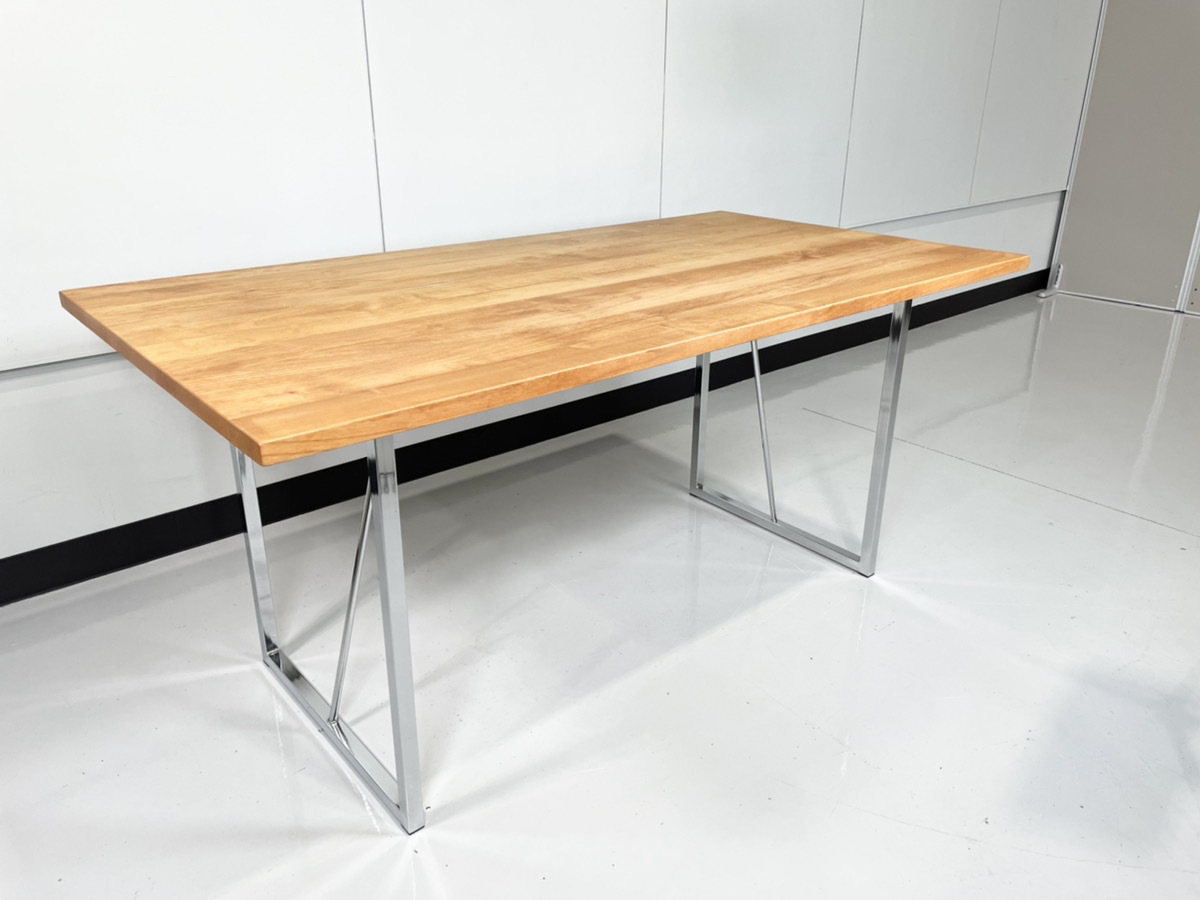 美品 ikususu イクスス ダイニングテーブル ワークデスク 無垢 木製 