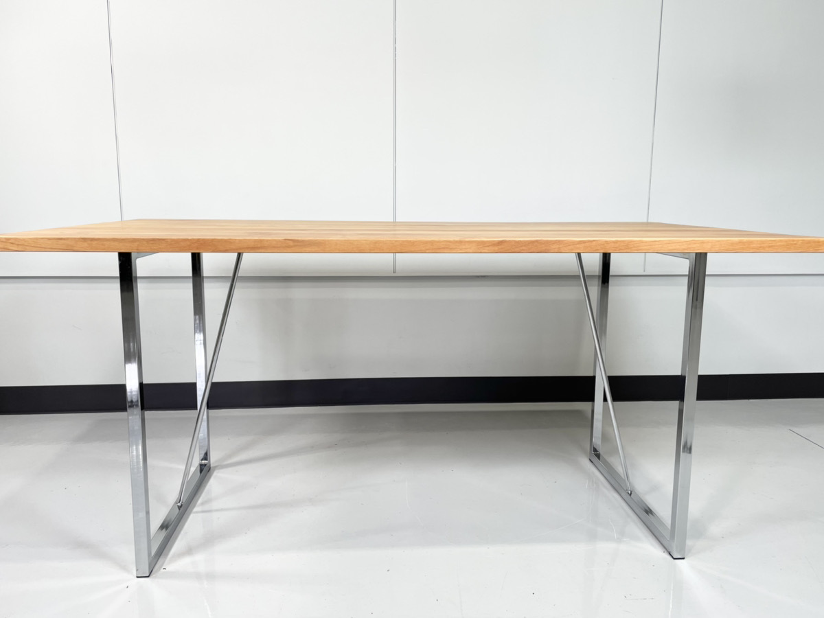 美品 ikususu イクスス ダイニングテーブル ワークデスク 無垢 木製 