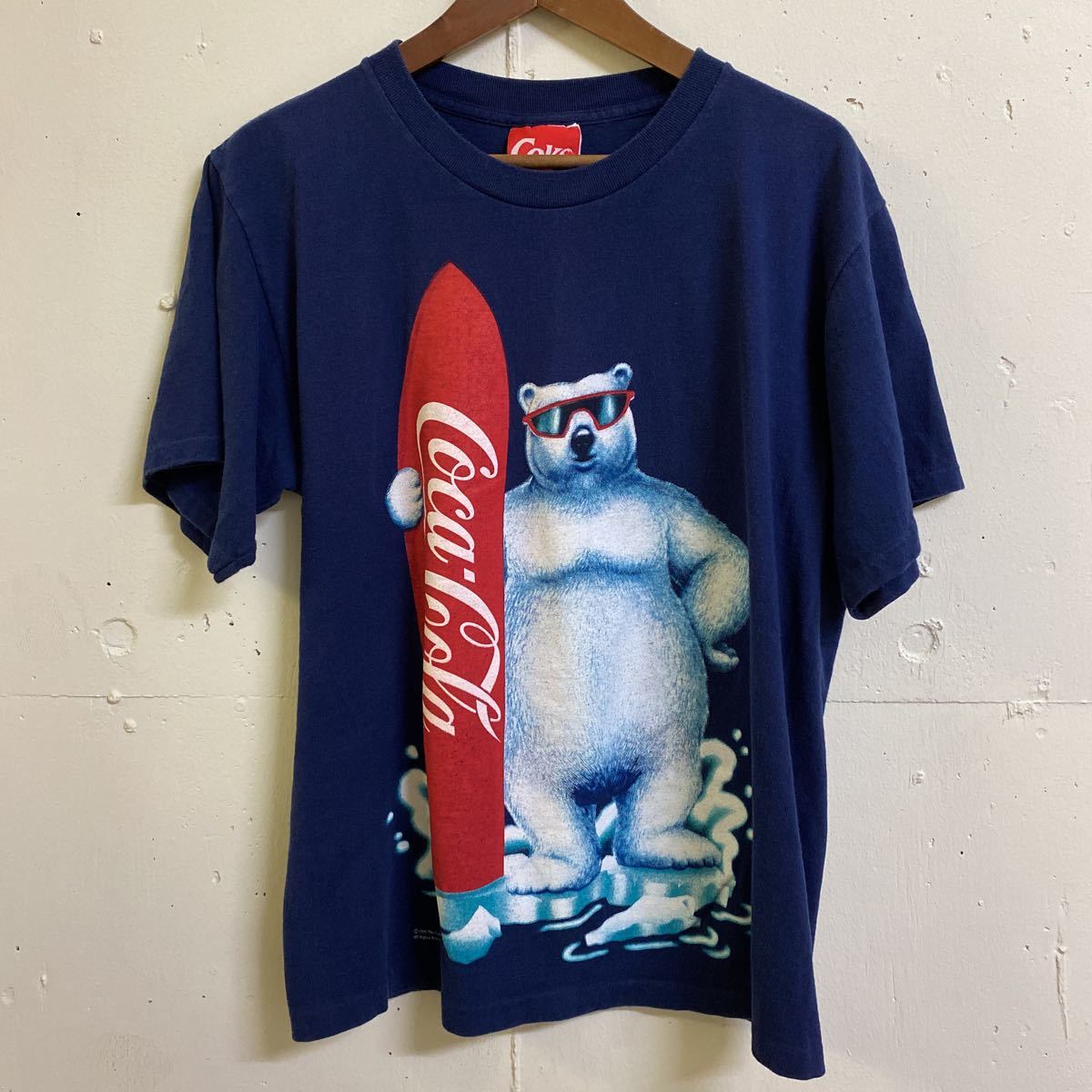 90s 90年代 USA製 coca-cola コカコーラ Tシャツ シロクマ 古着 L