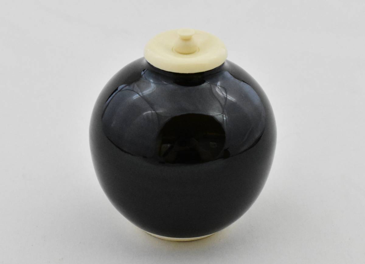 ▲楠廸庵▲茶道具　茶入　京瀬戸文琳茶入 茶道具 茶入 △楠廸庵△京瀬戸文琳茶入