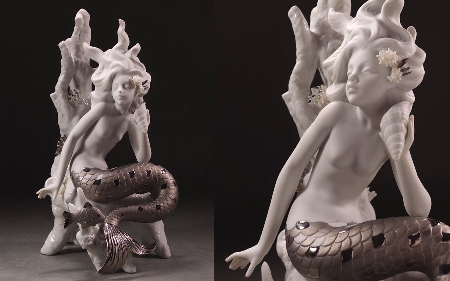 ∇花∇スペイン名窯【リヤドロ/LLADRO】 ホセ・プシュ原型 プラチナ彩
