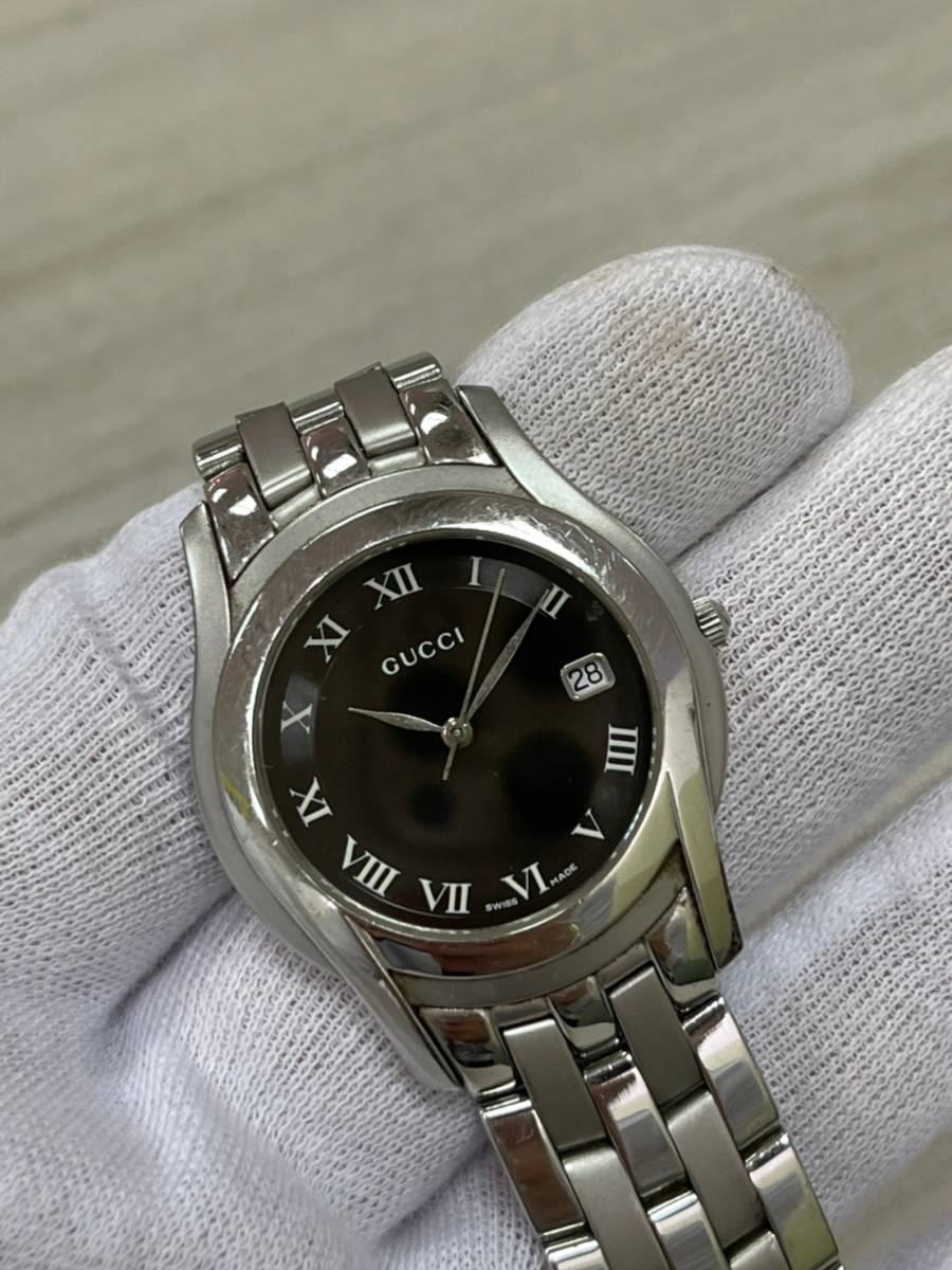 綺麗品 グッチ GUCCI 5500M メンズ時計 黒文字盤 | FRIGOSYSTEM.COM