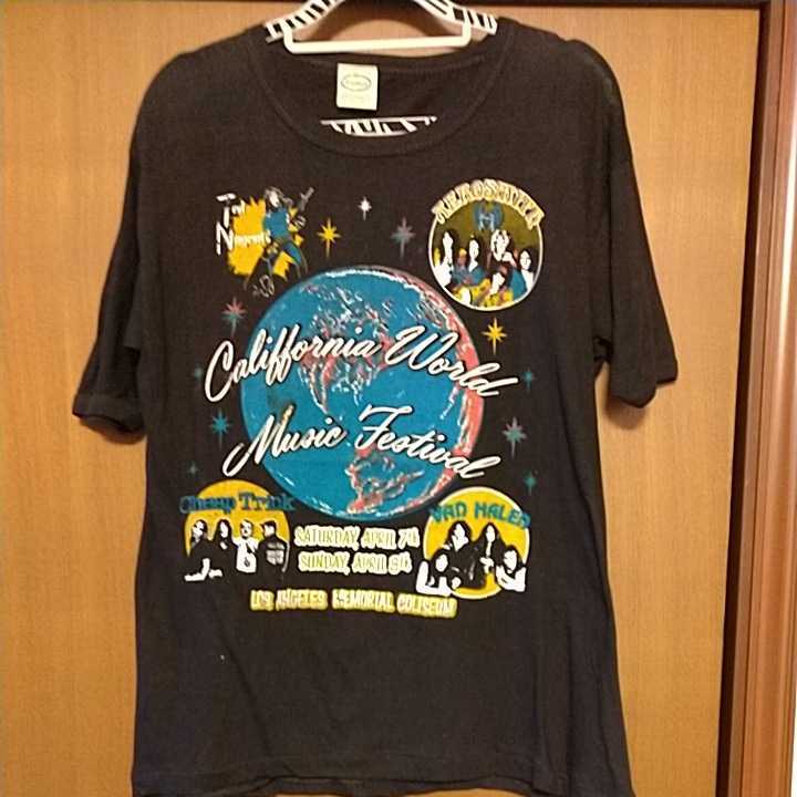 高品質，100%新品 バンドTシャツ AEROSMITH VANHELEN CheapTricks ビンテージ ツアーTシャツ(Tシャツ)｜売買されたオークション情報、yahooの商品情報をアーカイブ公開 - オークファン Tシャツ