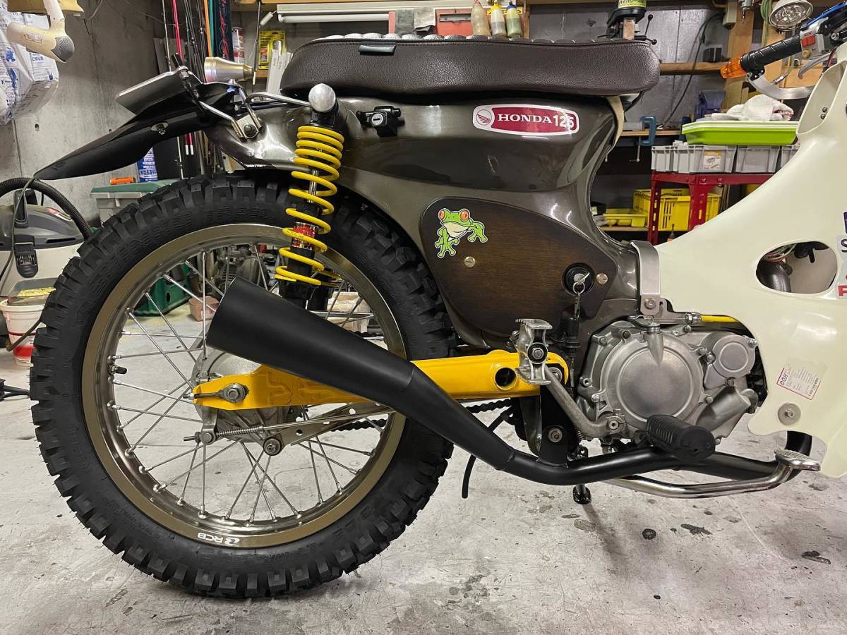 ☆ホンダ☆純正加工☆カブ☆C50☆50mmロング☆スイングアーム 