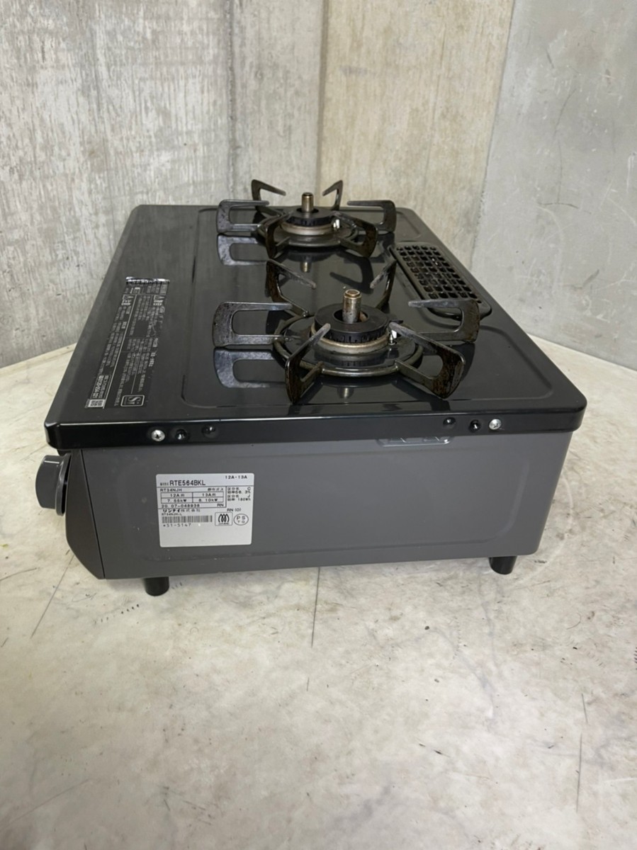 リンナイ　都市ガスコンロ　RTE564BKL　2020年式 NG070066 Rinnai リンナイ RTE564BKL 2020年製 『都市ガス
