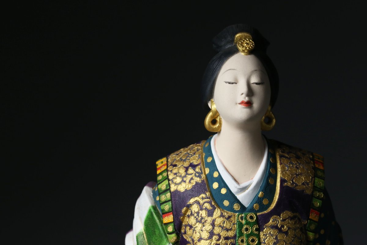 昊】現代の名工代表作!! 川崎幸子 いにしへ 額田王 万葉集より 台座付